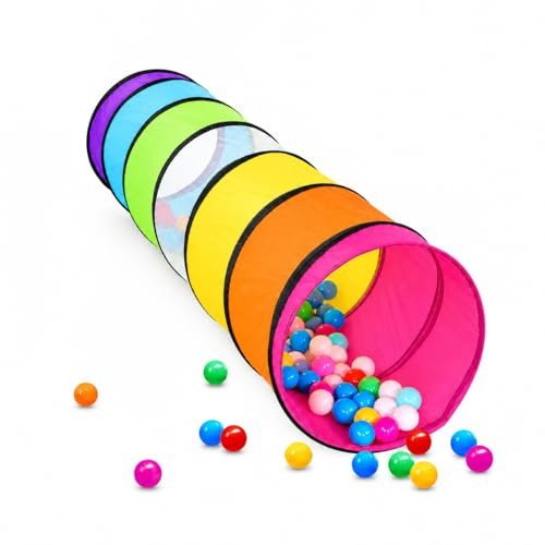 Kids Play Tunnel Tent for Toddlers, Colorful Pop Up Crawl Tunnel Toy
