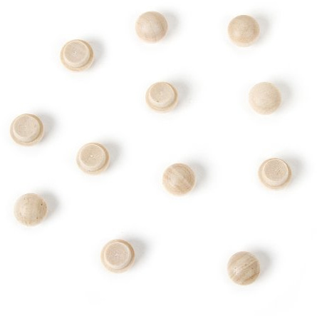 Darice Wood Furniture Buttons: Unfinished, 0.5 x 0.25 Inches, 18 Pack