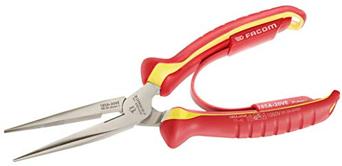 Facom 185A.20VE Half Round Long Straight Nose Pliers Insulated 1000 Volts 200 mm
