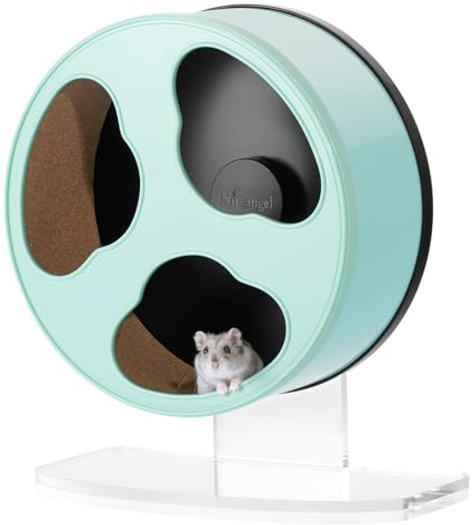 Niteangel Quiet Hamster Exercise Wheel - Clouds Series Hamster Running Wheels for Dwarf Syrian Hamsters Gerbils Mice or Other Small Sized Pets