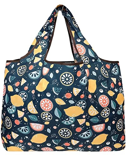Borse per la Spesa Pieghevoli,1 pcs Grande Borsa Spesa Borsa Della Spesa Pieghevole Borsa Shopper Donna Tote Bag Riutilizzabili,per Luso Quotidiano Viaggio Storage Generi Alimentar Shopping 58*40cm