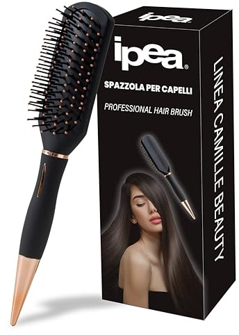IPEA Spazzola per Cappelli Piccola Districante - 23 cm - Spazzola per Districare e Sciogliere i Nodi e Pettinare Capelli Asciutti, Umidi o Bagnati - Spazzola Pneumatica per Tutti i Capelli