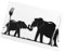 Platzsets mit altem Elefant und jungen Elefanten, 6 Stück. Hitzebeständige Tischsets können gewaschen und wiederverwendet werden. Dick und langlebig, Tischmatte: 30 x 45 cm.