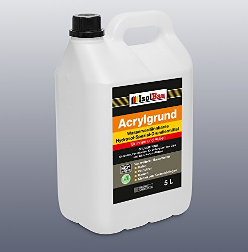 Isolbau Acryl-Grund - 5 L Wasserverdünnbares Grundiermittel für eine professionelle Grundierung Innen & Außen