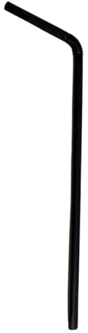 SYLVA 100 cannucce nere di canna da zucchero, robuste cannucce sicure per bevande calde e fredde, perfette per eventi, confezione da 100 pezzi per uso quotidiano, realizzate in fibra naturale di canna