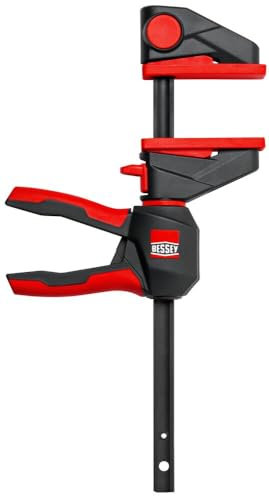 BESSEY Morsetto a mano con manico girevole EZ360M-15, apertura alare 150 mm, sporgenza 60 mm, semplice lavoro sopra la testa, innovativo meccanismo girevole a 360°, peso 0,41 kg