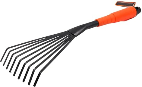 rastrello da giardino - Mini rastrello per le mani per la pulizia del patio e l'allentamento del suolo | Spazzatrice in lamiera d'acciaio durevole per giardini, espansione del pacciame, cura