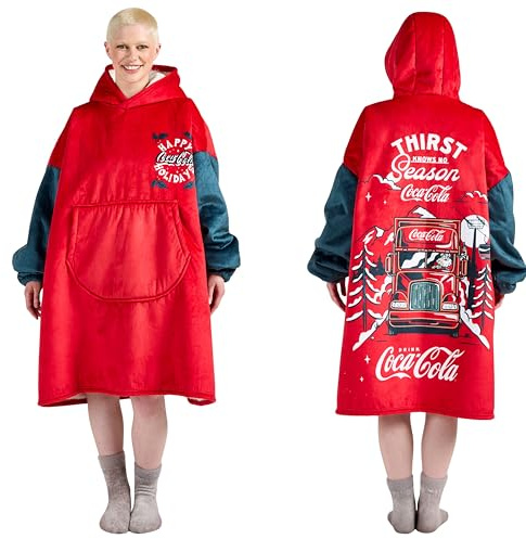 The Gift Scholars Sherpa Sweatshirt Capuche, Coca-Cola Festive, Taille Unique Femme