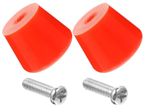 SMASOLO 4 Pièces de Plaquettes de Frein Patins à roulettes Têtes Doubles Rangées et Vis, Système de Freinage Complet pour Rollers Loisirs et Entraînement