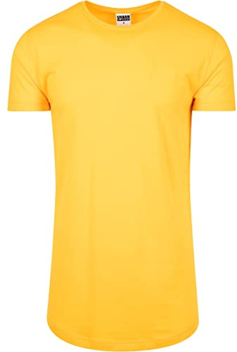 Urban Classics Herren Shaped Long Tee T-Shirt, Gelb (chrome yellow), M