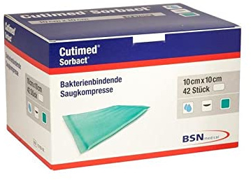 Cutimed Sorbact Saugkompressen 10x10 cm, 42 St