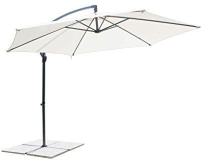 Milani Home s.r.l.s. Ombrellone da Giardino Diametro 3 Palo Laterale per Esterno, Ristorante Gelateria Bar Hotel Albergo