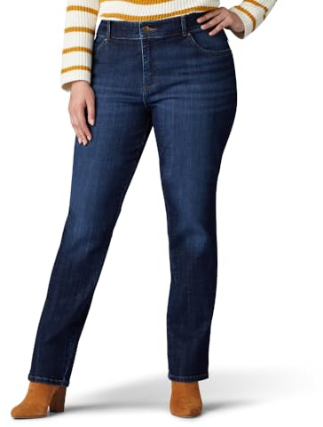 Lee Plus Size Relaxed Fit Straight Leg Jean Jeans, Bewitched, 18 Große Größen Donna