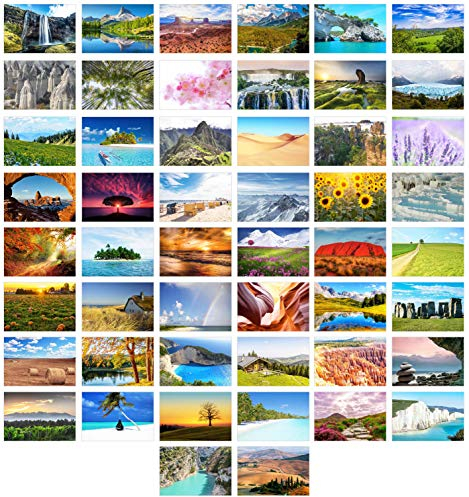 Edition Seidel Set 50 Premium Postkarten Landschaften Natur Meer Berge Wälder Täler Karten Postkarte (20350)