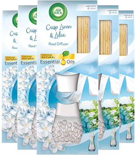 Air Wick |Crisp Linen & Lilac |Air Freshener Reed Diffuser 33ml | Pack of 5