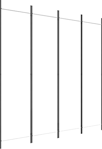vidaXL Biombo Divisor de 4 Paneles Separador Decoración Habitación Dormitorio Oficina Pantalla Privacidad Pared Plegable de Tela Blanco