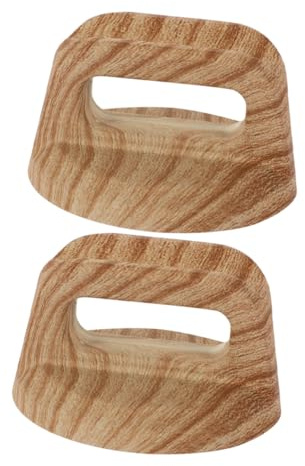 PRETYZOOM 2pcs Universal Pot Lid Knob Replacement Anti-scald Light Wood Grain Bakelite Handles for Cookware Lid Accessories Wear-resistant Small Pan Handles for Kitchen Household Use