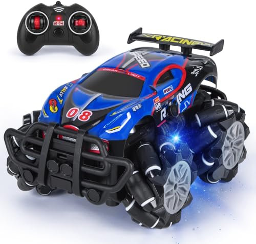 FGZU Ferngesteuertes Auto Kinder, Rennauto Ferngesteuert 360° Drehung 2.4GHz Offroad Drift RC Auto Spielzeug ab 3 4 5 6 7 8 Jahre Jungen Geschenke ab 3 Jahre Jungen, Blau