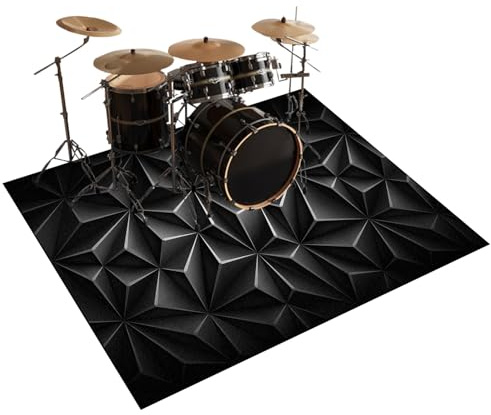 Tappeto elettronica 110 x 80 cm, acustica batteria, insonorizzante, drum carpet