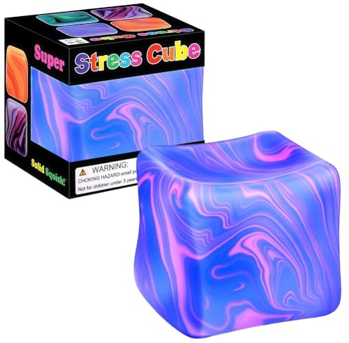 Cubo Purple Antistress, Giocattolo Sensoriale da Schiacciare per Adulti e Bambini, Cubo Morbido Riusabile a Lenta Riascesa per Ansia, ADHD, Ufficio (1PC)