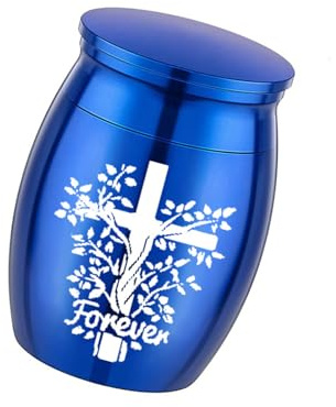 ZHGFXIN Urne funéraire élégante avec gravures en forme de croix pour chien en alliage d'aluminium