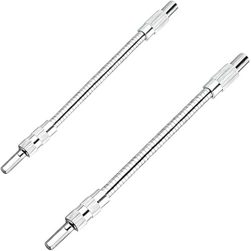 wilcractk 2 Rallonges Flexibles de Foret 200mm et 300mm Rallonge Flexible Pour Visseuse ou Tournevis Avec Renvoi Angle Adaptée Au Perçage Dans Les Endroits Difficiles À Atteindre