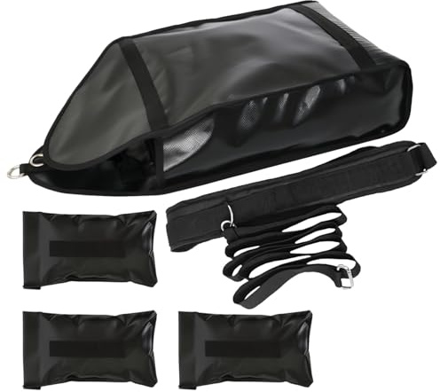 Texvora Luge d'entraînement à la vitesse réglable, avec ceinture, 57 x 30 cm en cuir PVC
