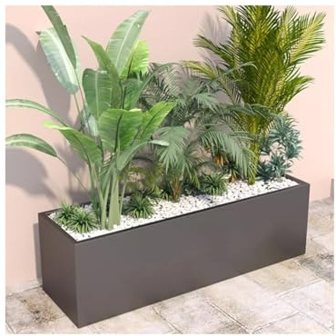 Zhaoj24-05 Macetero con Banco Caja de Flores for Exteriores, Cama Cuadrada for Patio, Departamento Ventas, Canal for, jardín, Paisaje, Caja plantación