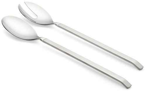 Alessi Dry - Cubiertos para Servir Ensalada de Acero Inoxidable, Color Plateado