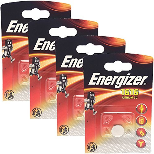 Energizer CR1616 Lot de 4 piles bouton lithium 3 V