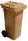 Mülltonne Müllbehälter 120 L braun