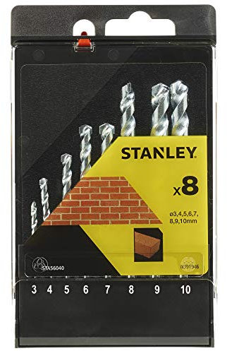 STANLEY STA56040-QZ - Cassette con 8 brocas para piedra ø 3-10mm