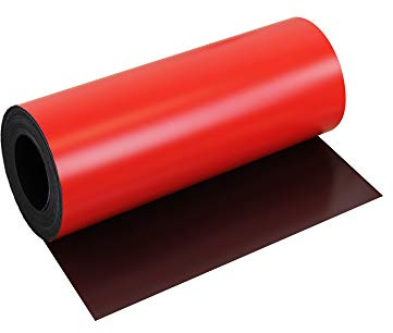 MagFlex® Flexible Matt Red Magnetic Sheet for Creating Magnetic Pictures, Artwork, Signs or Displays - 300mm Wide - 5m Length