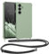 kwmobile Necklace Case kompatibel mit Samsung Galaxy A54 5G Hülle - Cover mit Kordel zum Umhängen - Silikon Schutzhülle Graugrün