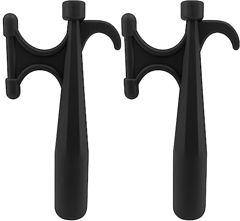 JT-HLM 2Pcs Black Nylon Boat Hook Floating,Hook for Extension Pole,Unbreakable,Durable,Rust-Resistant Boat Hook Replacement Attachment Replacement Boat Hook End for Mooring Yacht Boat Kayak