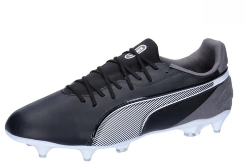 Puma King Match Mxsg, Soccer Shoe Unisex - Adulto, Puma Black Puma White Cool Dark Gray, 45 EU