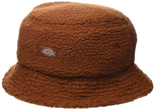 Dickies Red Chute-Cappello da Pescatore in Pile Falda Larga, Marrone, Taglia Unica Uomo