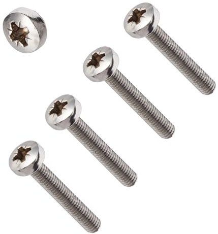 TERF M5 x 55mm Pozidriv Pan Head Machine Screws, Stainless Steel A2 (304), Pack of 10