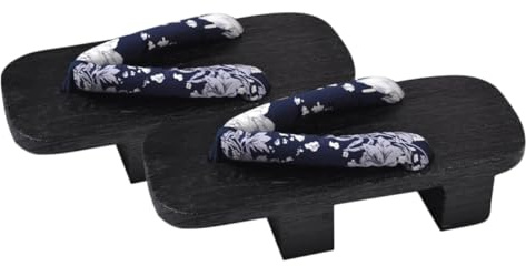 COSMEVIVI Zoccoli Giapponesi Estivi Plateau Unisex, Sandali Slip-on in Legno Resistente, Pantofole Da Uomo e Donna Comode Per Passeggiate e, Taglia 40 (adatte 38-39
