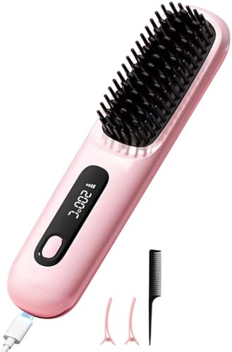 SUJAHHUJIQ Spazzola Aria Calda Ioni Negativi, Pettine 20 Secondi, Riscaldamento Rapido, Design Anti-Scottatura
