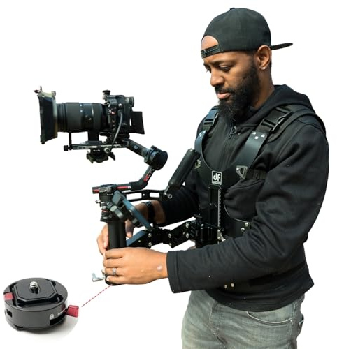 DFCINE Thanos-SE Ultra Gilet di Supporto Gimbal con Sgancio Rapido – Steadicam Gimbal Stabilizer Vest per DJI Ronin RS4 PRO, RS5, RS3 Mini, RS3 PRO e Fotocamere, Carico 2–8 kg per Videomaker