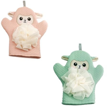 Happyyami 2pièces De Bain Pour Garçon Fille Serviettes De Douche De Bain Pour Garçon Fille Accessoire De Douche Exfoliant
