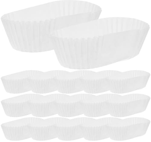 LALADEFIEE 1000 Cápsulas de Papel para Rectangulares Moldes Desechables Resistentes al Calor Aptos para Repostería Panaderías y Presentación de Postres Fiestas