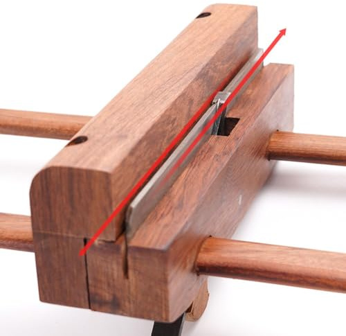 Raboteuse à rainurer en bois pour menuiserie – Rabot à main avec bordure polie pour bord 176 x 126 x 45 mm Lame en acier carbone pour violon et guitare Lutherie (F)