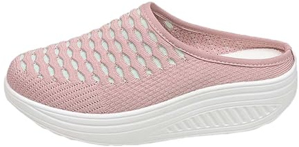 Generisch Mujer Redonda Dedo Envuelto Dedo Informal Cómodo Transpirable Ropa Exterior Gruesa Parte Inferior Media Arrastre Casual Zapatos Zapatos Correr Damas Impermeable, rojo, 40 EU
