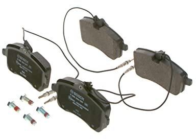 Bosch BP1007 - Pastiglie Freni Auto, Delantero - Calidad Bosch - Reducción de Ruido y Polvo - Certificación ECE-R90 - Sin Cobre - 1 Juego de 4 Pastillas - Con Accesorios