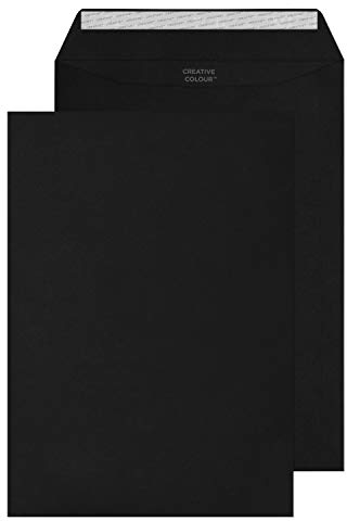 Blake Colour | schwarze Briefumschläge C4 (324 x 229 mm) | 10 Stück | 120 g/m² | FSC-zertifiziert | selbstklebend | umschläge Schwarz | Bastelset | Bürobedarf | Farbige Umschläge/Kuvert (63414P)