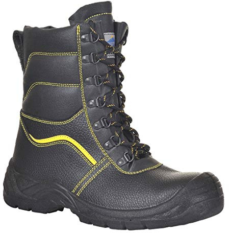 Portwest Bota Steelite Fur Lined Protector S3 Ci, Tamaño: 43, Color: Negro, FW05BKR43