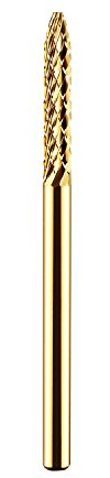 JCMaster® Punta professionale a forma di cono appuntito per Fresa per Unghie In carburo di tungsteno Ideale per Manicure Pedicure pulizia unghie rimozione residui Punta incrociata grana media