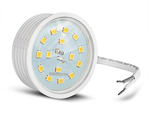 JungesLicht Ultra flaches LED Modul für Einbaustrahler Deckenspot Einbauleuchte 230Volt Leuchtmittel 400Lumen warmweiß 50mm Außendurchmesser 20mm Länge - GU10 Ersatz - ab 2 LEDs Versand kostenfrei